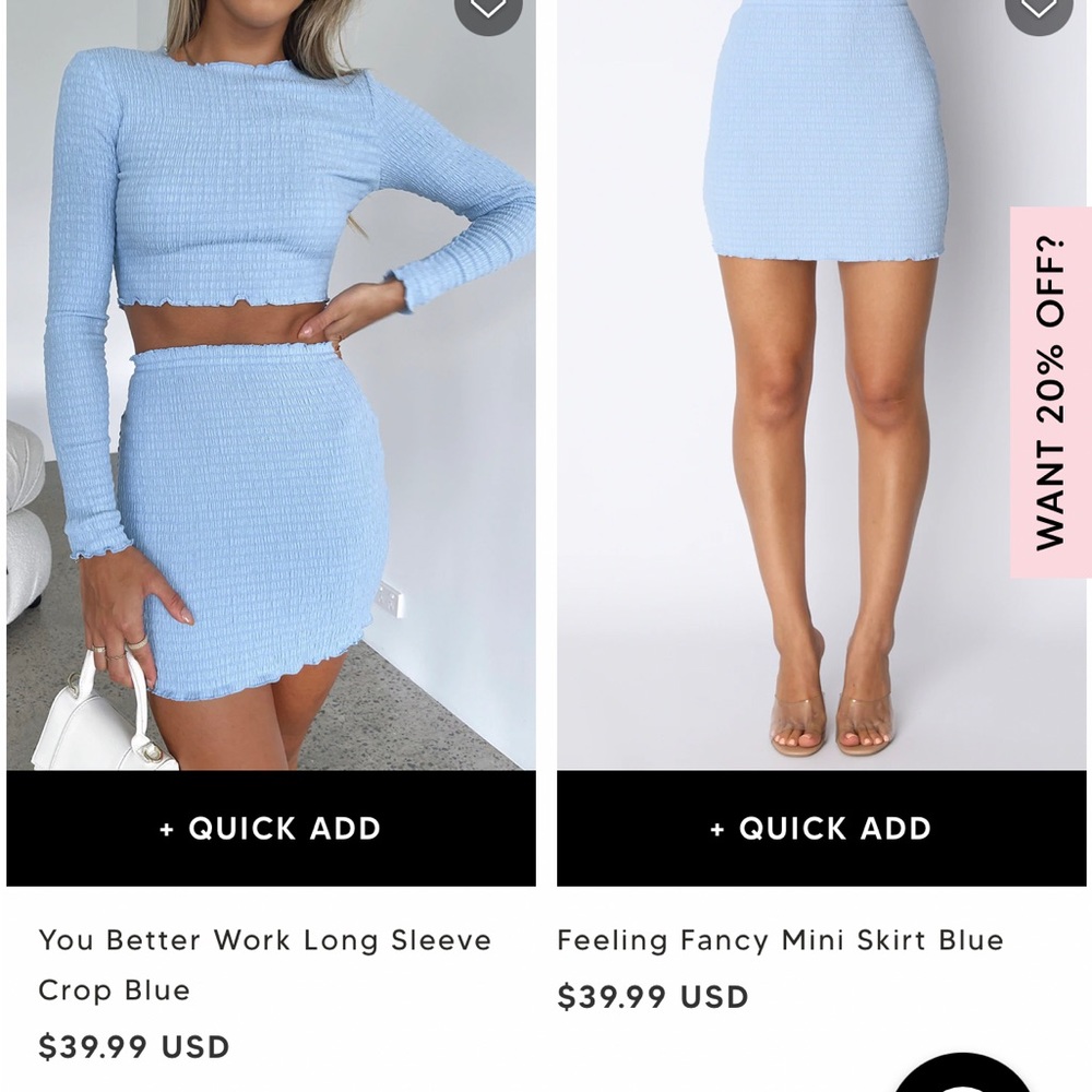 Whitefox blue set